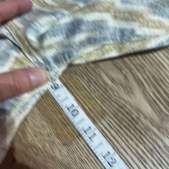 Free People Womens Zig Zag Zipper Crop Skinny Denim Jeans Beige Blue Brown Sz 28 - Picture 12 of 12